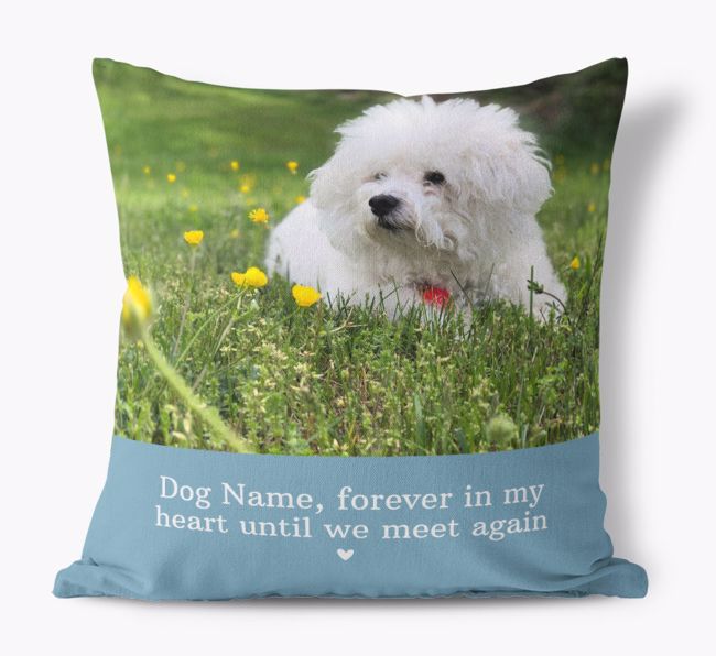 Until We Meet Again: Personalized {breedFullName} Photo Upload Pillow